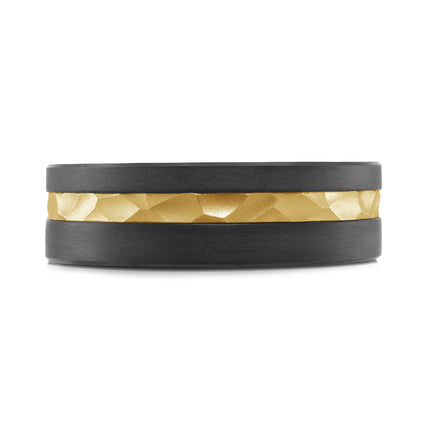 Carbon Fiber, Gold and Tantalum Ring