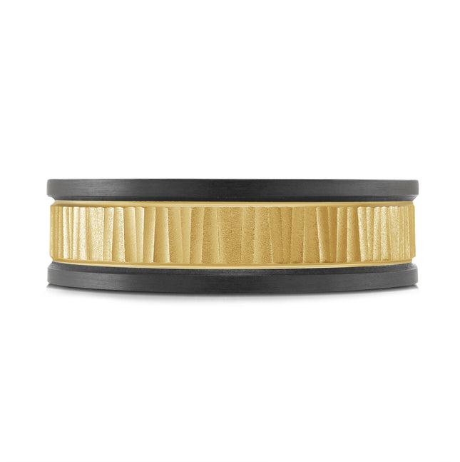 7MM Gold & Tantalum Wedding Ring
