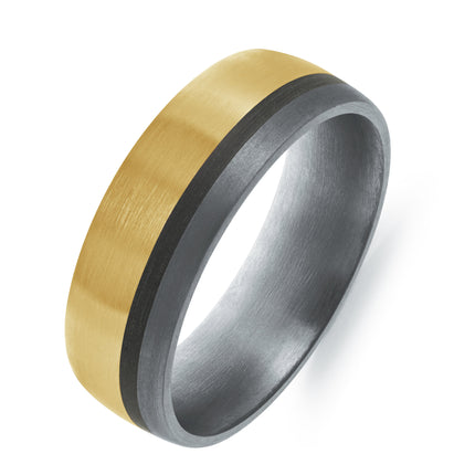 Classic 7MM Gold & Tantalum Band