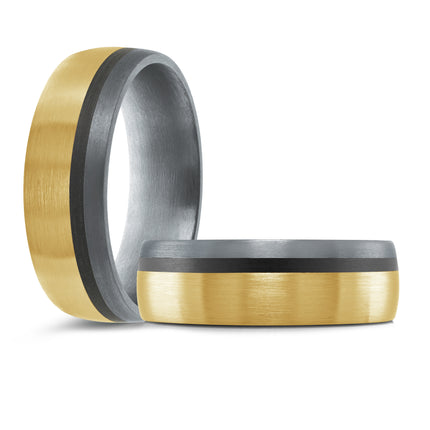 Classic 7MM Gold & Tantalum Band