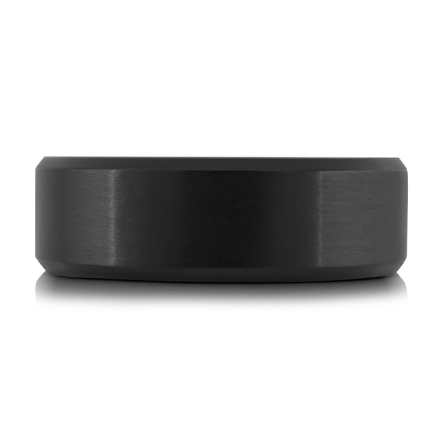 Black Tantalum 7MM Beveled Edge Band