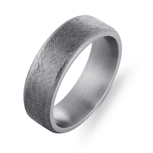 Textured 7MM Men's Tantalum Wedding Band