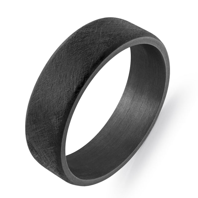 7MM Textured Black Tantalum Band