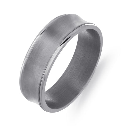 7MM Concave Tantalum Wedding Band