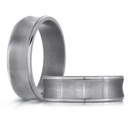 7MM Concave Tantalum Wedding Band