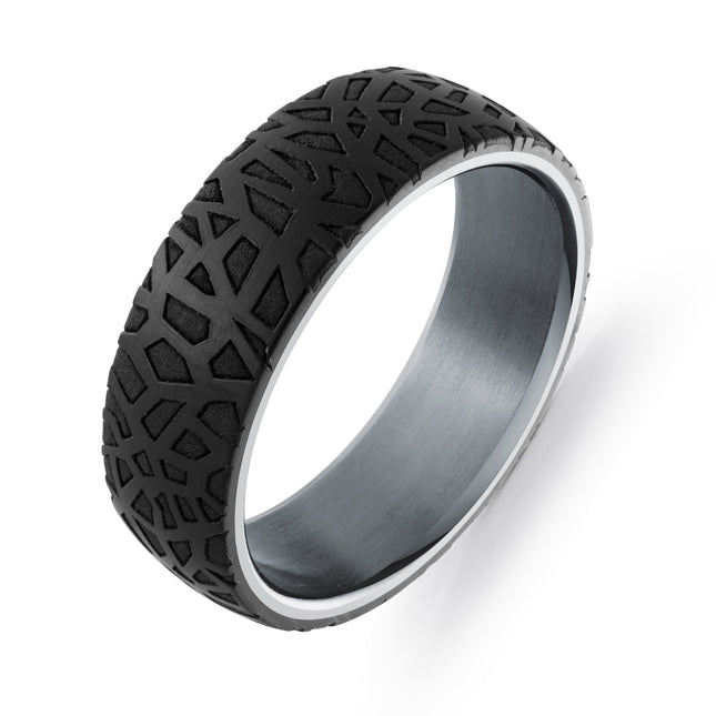 7MM Textured Carbon Fiber & Tantalum Band