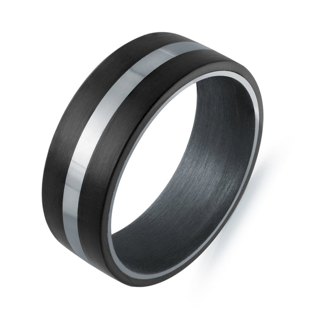 Men's Tantalum & Carbon Fiber 8MM Band