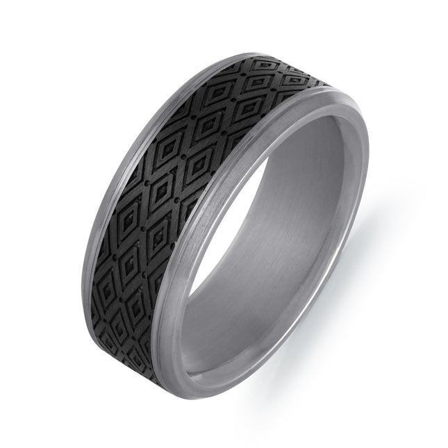 Diamond Etched Patterned Tantalum & Carbon Fiber
