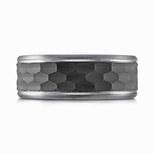8MM Hammered Carbon Fiber & Tantalum Band