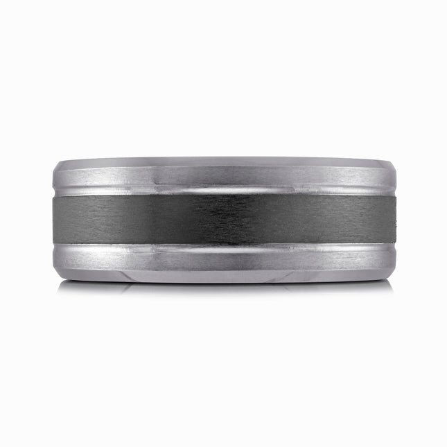 Sleek 8MM Carbon Fiber & Tantalum Band