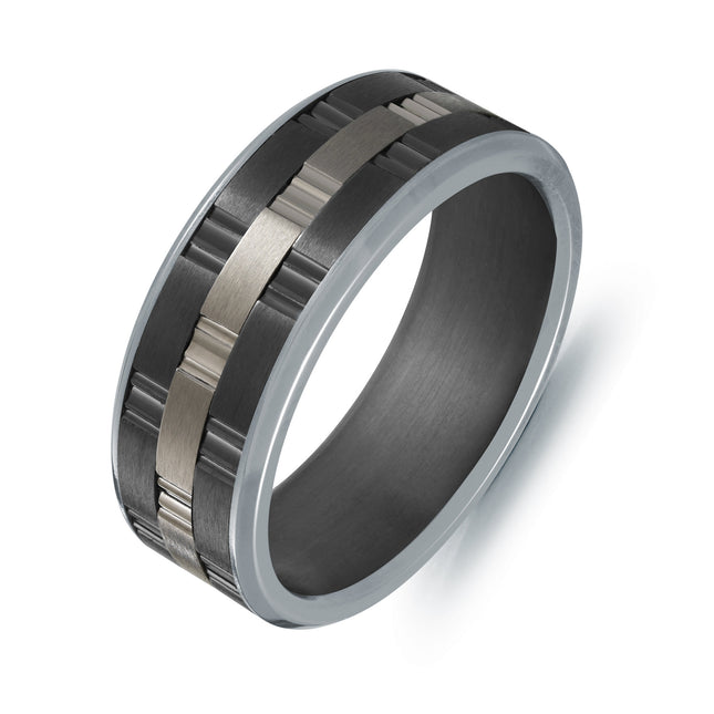 8MM Titanium & Tantalum Wedding Band
