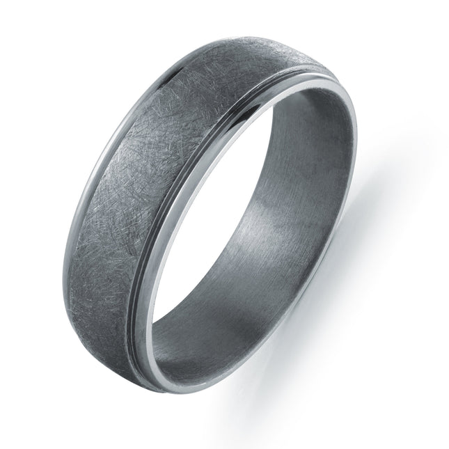 7MM Brushed Tantalum Wedding Band