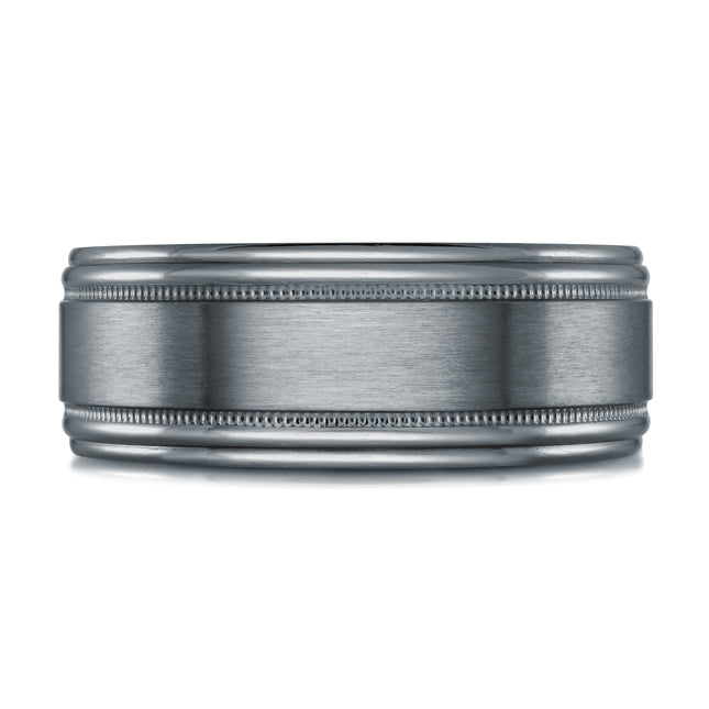 8MM Tantalum Milgrain Wedding Band