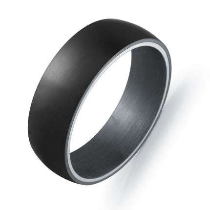 7mm Domed Black Tantalum Men’s Wedding Band