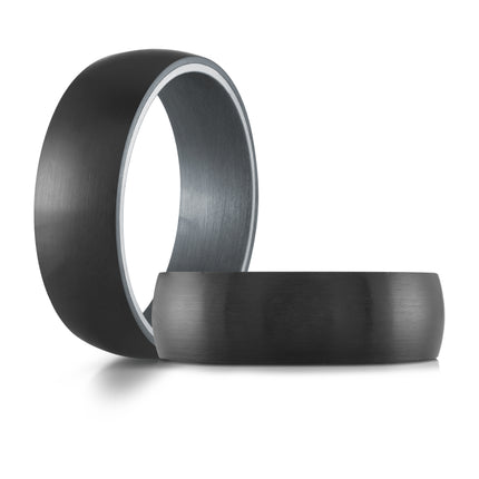 7mm Domed Black Tantalum Men’s Wedding Band