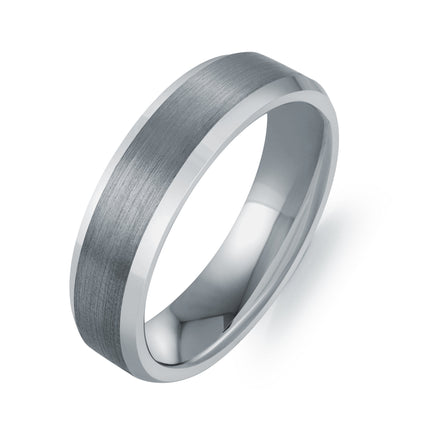 6mm Classic Beveled Tantalum Band