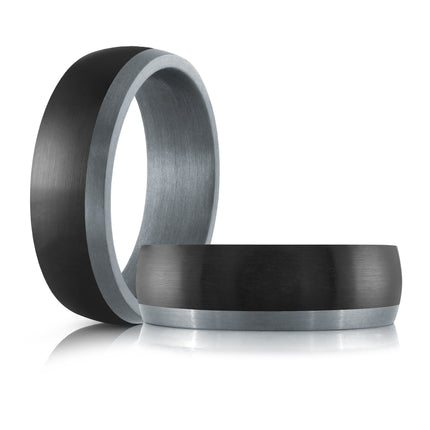 7mm Carbon Fiber & Tantalum Wedding Band