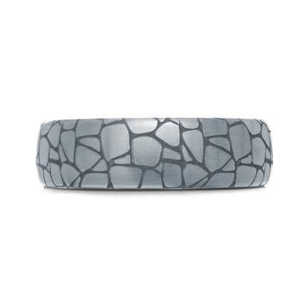 6mm Stone-Inspired Pattern Tantalum Band