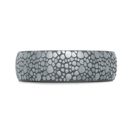 6.5mm Pebble Pattern Tantalum Men's Ring
