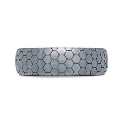 6.0mm Honeycomb Pattern Tantalum Wedding Band