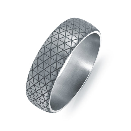 6.5mm Textured Tantalum Wedding Band
