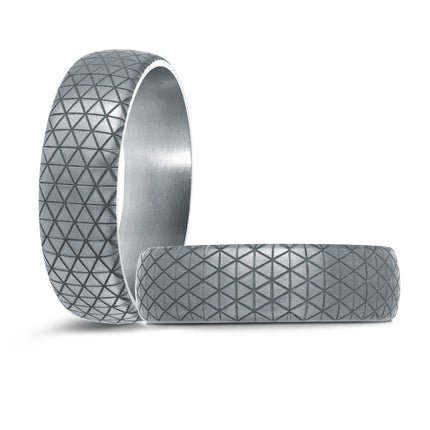 6.5mm Textured Tantalum Wedding Band