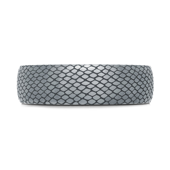 6.5mm Mesh Design Tantalum Wedding Band