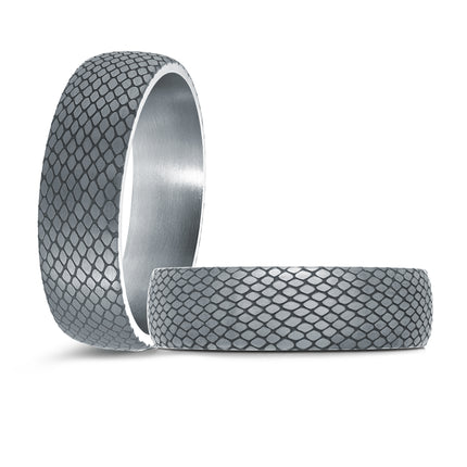 6.5mm Mesh Design Tantalum Wedding Band
