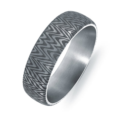 6.5mm ZigZag Tantalum Wedding Band