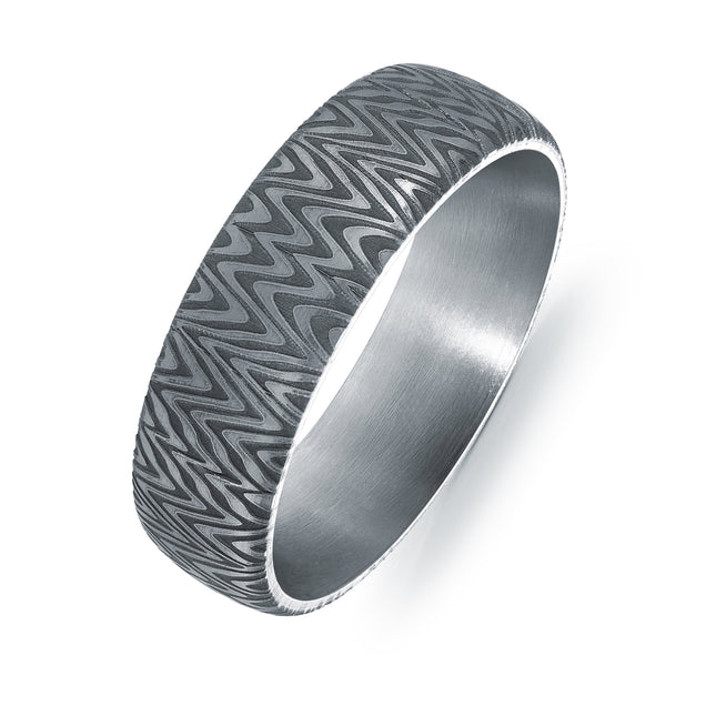 6.5mm ZigZag Tantalum Wedding Band