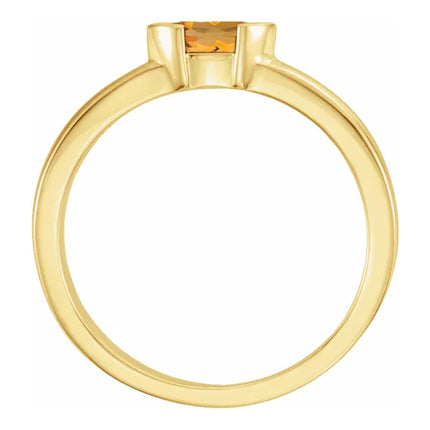 Citrine Stackable Gold Ring