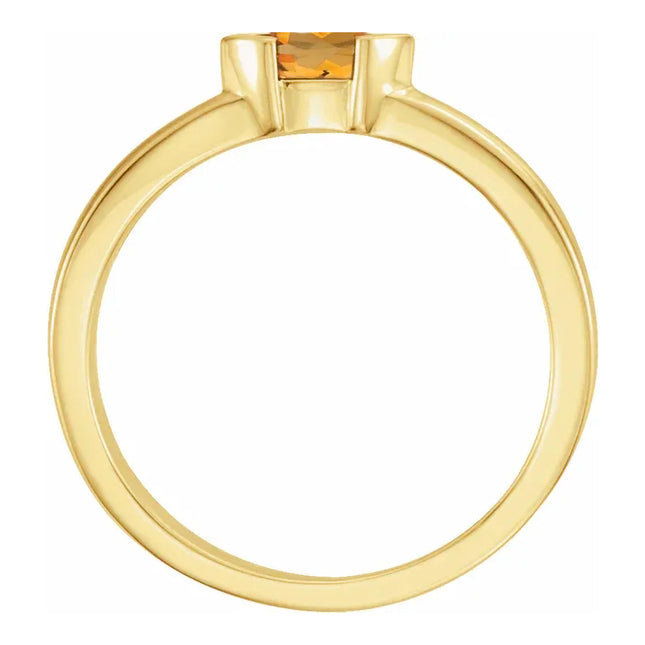 Citrine Stackable Gold Ring