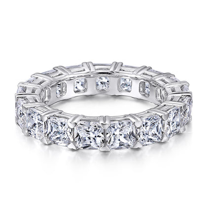 6.80 Ct Tw Cushion Cut Diamond Eternity Ring