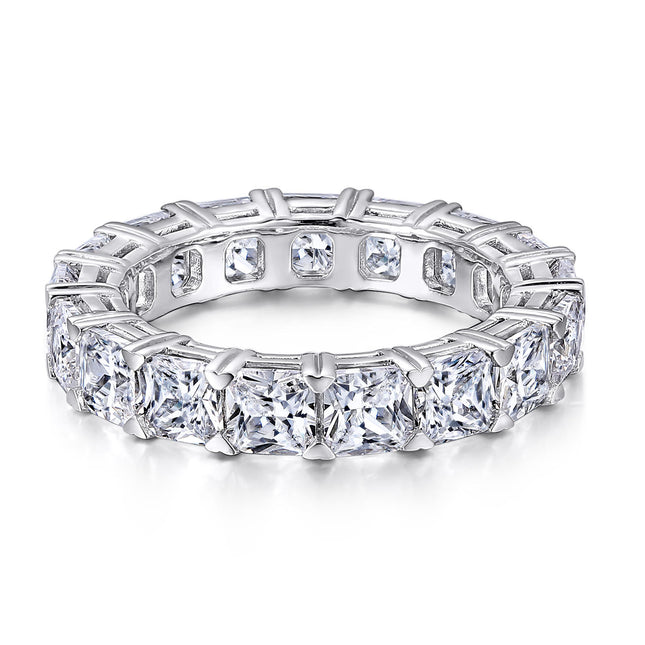 6.80 Ct Tw Cushion Cut Diamond Eternity Ring
