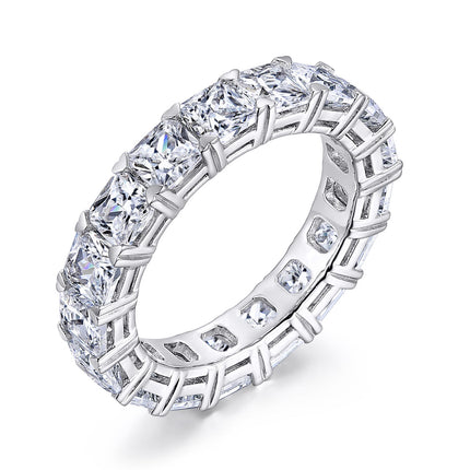 6.80 Ct Tw Cushion Cut Diamond Eternity Ring