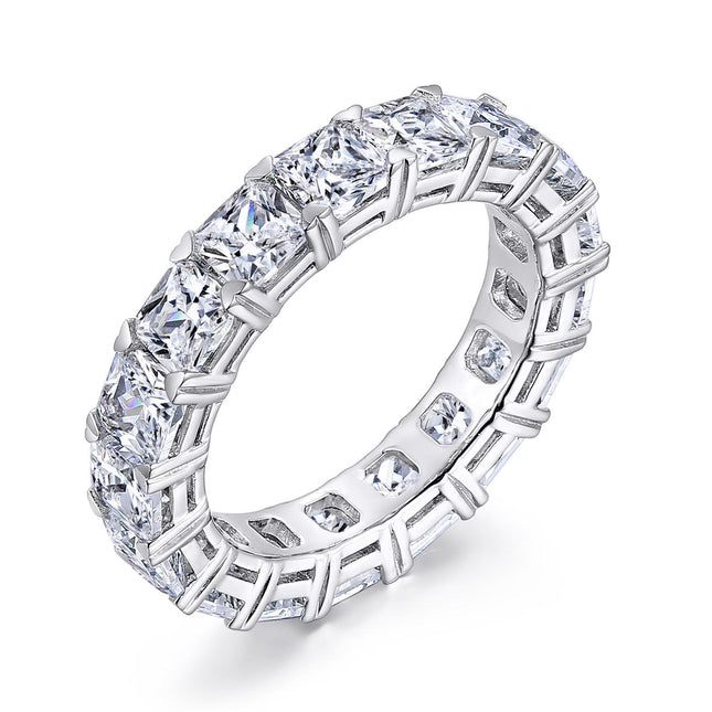 6.80 Ct Tw Cushion Cut Diamond Eternity Ring
