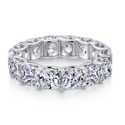 9.8 Ct Tw Cushion Cut Diamond Eternity Ring