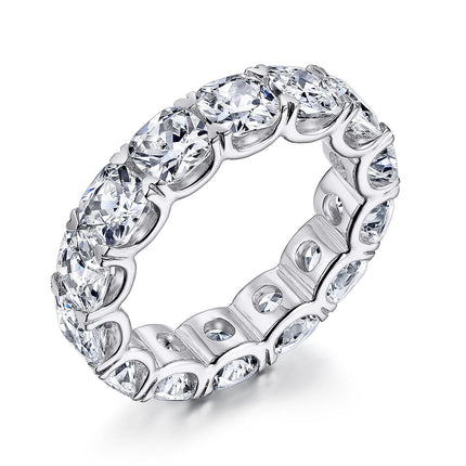 9.8 Ct Tw Cushion Cut Diamond Eternity Ring