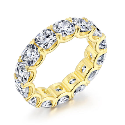 9.8 Ct Tw Cushion Cut Diamond Eternity Ring