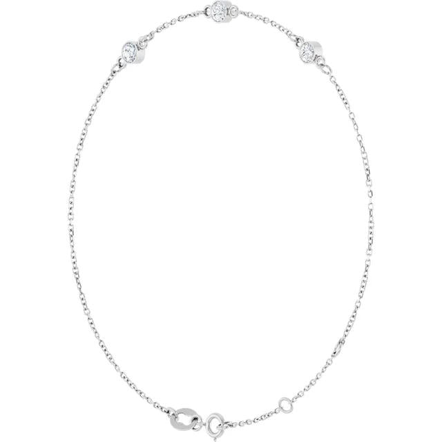 0.5 Ctw Lab-Grown Diamond Station Bracelet