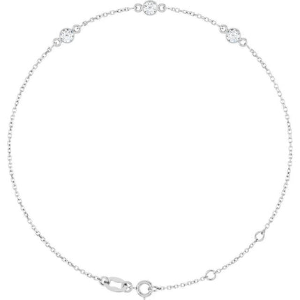 0.5 Ctw Lab-Grown Diamond Station Bracelet