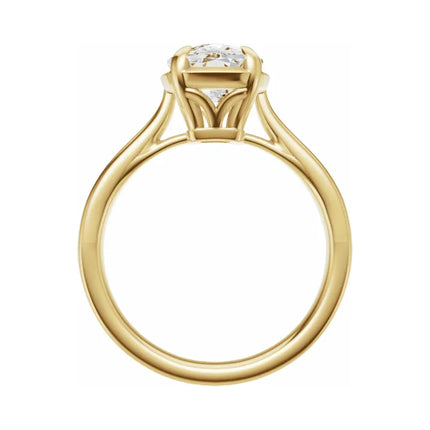 Elongated Cushion Engagement Ring