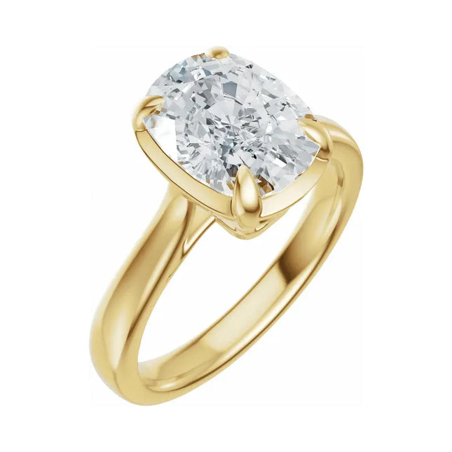 Elongated Cushion Engagement Ring