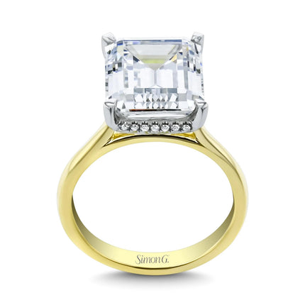 Emerald-Cut Hidden Halo Engagement Ring by Simon G.