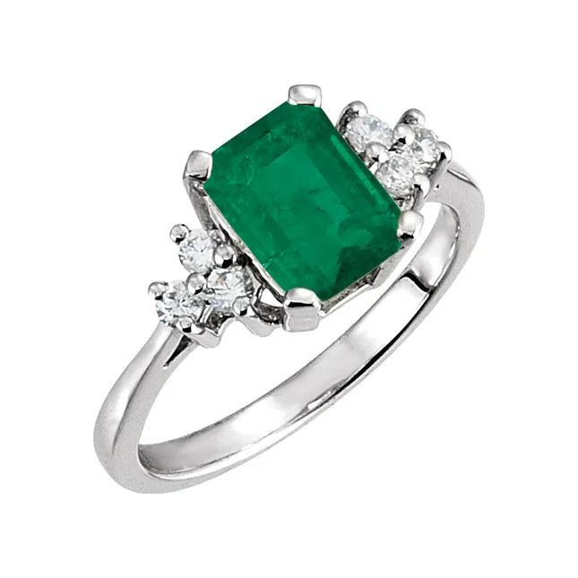 Emerald & Diamond Ring
