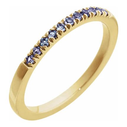 14K Birthstone Stackable Ring
