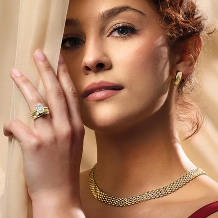 Lightweight Hollow Gold Hoop Earrings