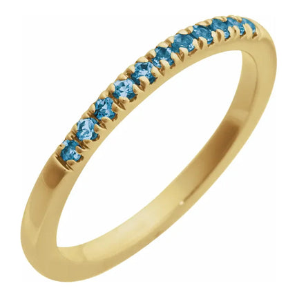 14K Birthstone Stackable Ring