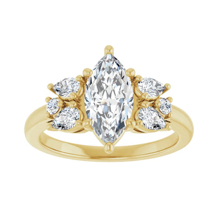 Marquise Diamond Accent Engagement Ring