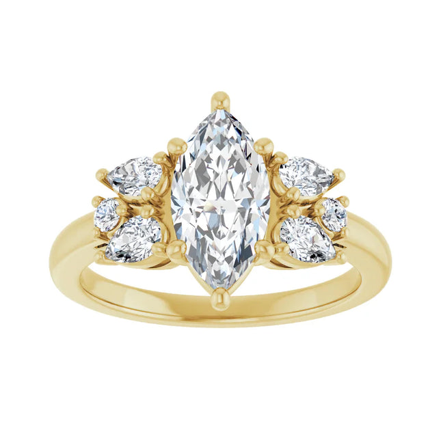 Marquise Diamond Accent Engagement Ring